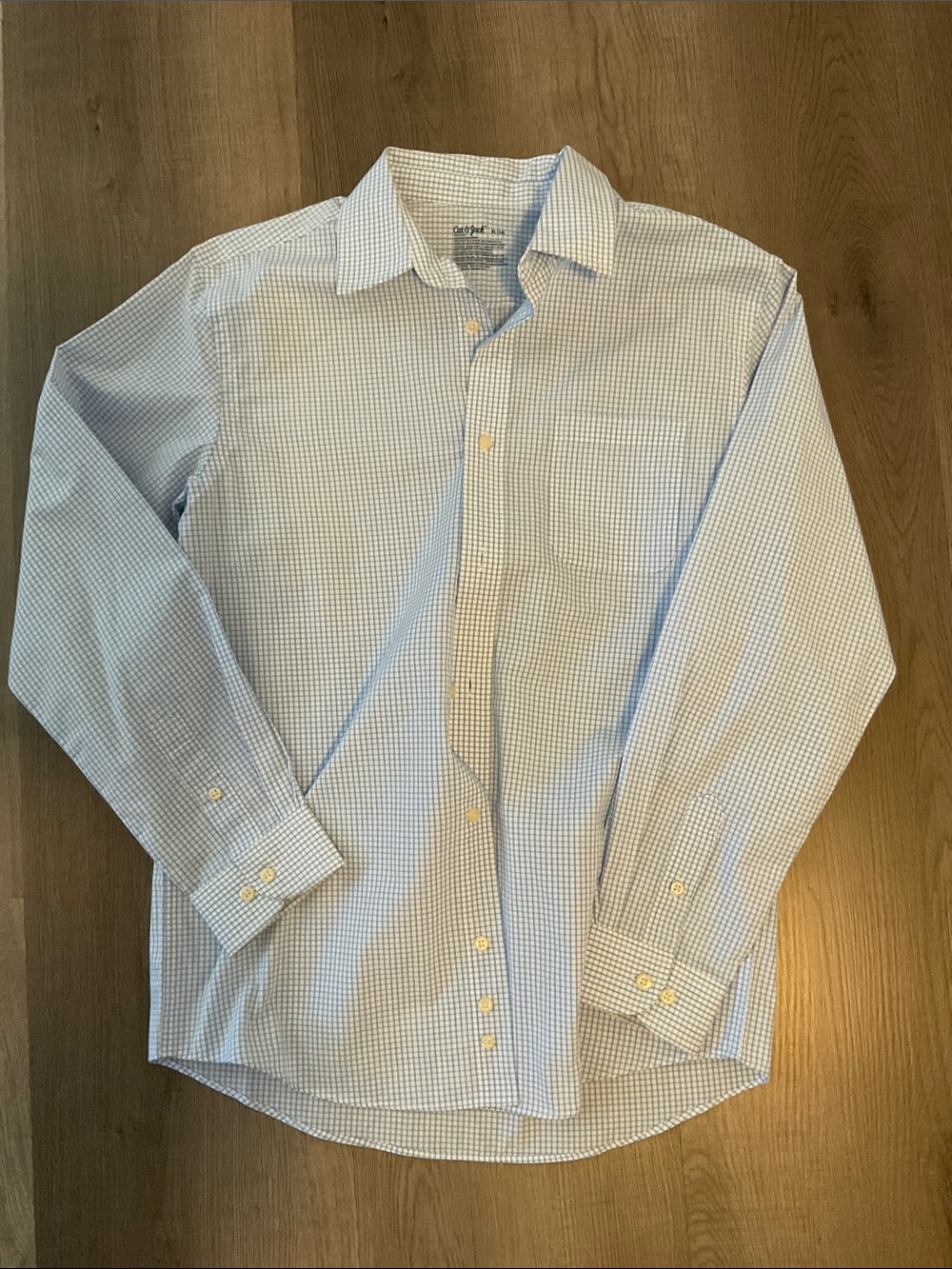 Cat & Jack Light Blue Micro-Check Dress Shirt